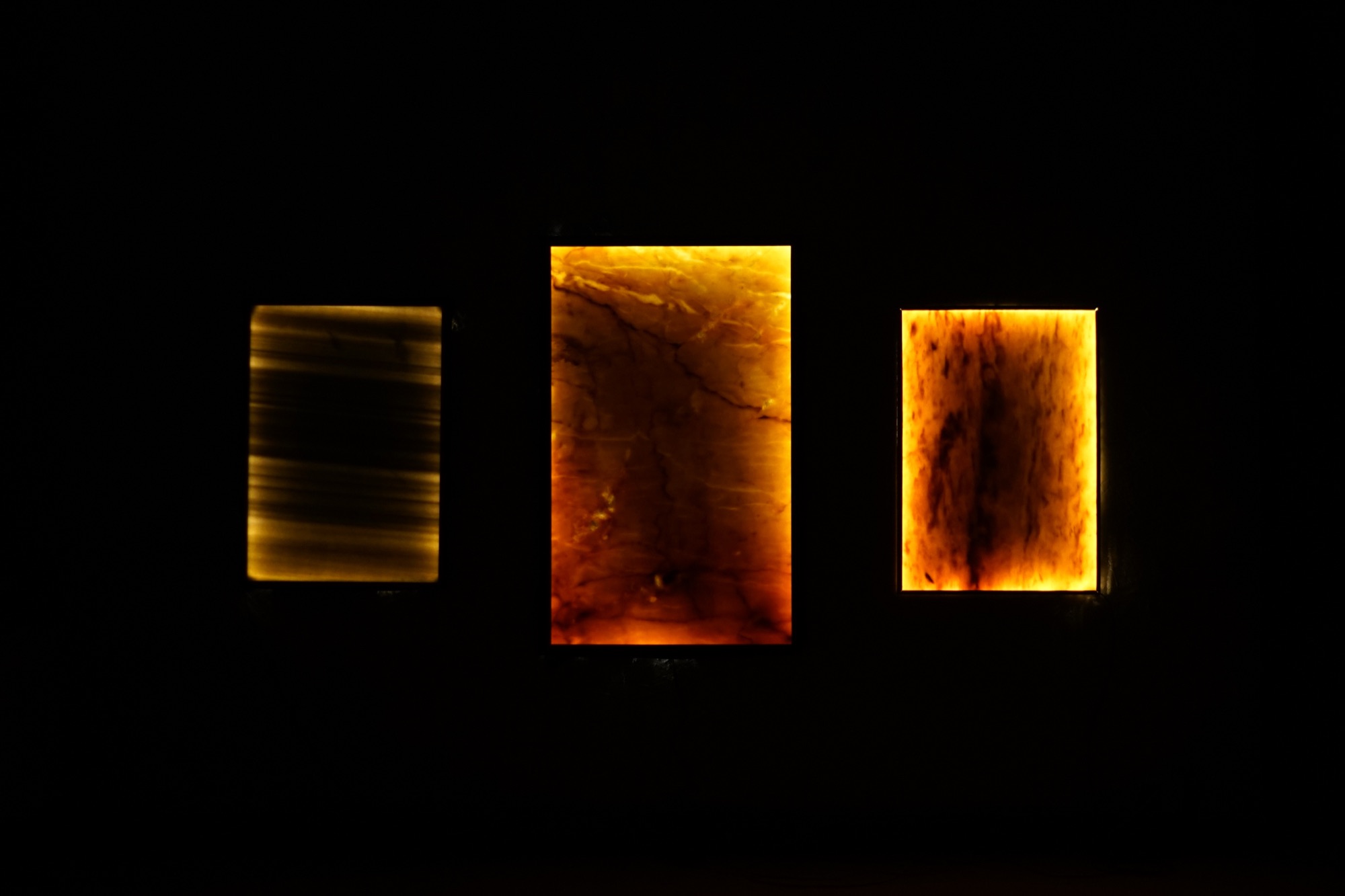 shining marble — marble slabs illuminated from within
